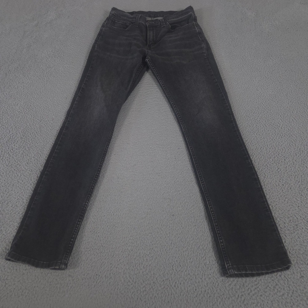 Levi's Jeans Mens 32x34 Black 511 Slim Leg Cotton Blend Faded Denim Pants Preppy